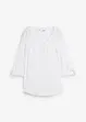 Blusa a maniche lunghe con scollo a V in viscosa fluente, bonprix