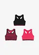Reggiseno bustier in morbido cotone biologico (pacco d 3), bonprix