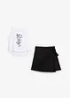 Top e gonna pantalone (set 2 pezzi) in cotone biologico, bonprix