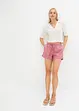 Shorts in misto lino con spacchi laterali, BODYFLIRT