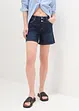 Shorts di jeans wide leg in cotone biologico, a vita media, John Baner JEANSWEAR