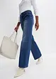 Jeans wide leg, a vita media, bonprix