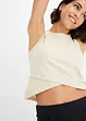 Top cropped in cotone elasticizzato, bonprix