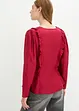 Blusa in viscosa fluente con volant, bonprix