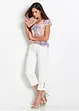 Jeans capri, a vita media, bonprix