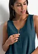 Top in viscosa con cerniera, bonprix
