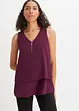 Top in viscosa con cerniera, bonprix