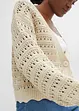Cardigan traforato in puro cotone, bonprix