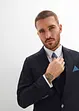 Completo (4 pezzi) giacca, pantaloni, gilet, cravatta, slim fit, bonprix