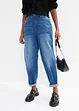 Jeans barrel shape in cotone biologico, vita alta, bonprix
