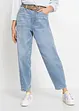 Jeans barrel shape in cotone biologico, vita alta, bonprix