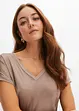Maglia con inserto in satin, bonprix