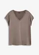 Maglia con inserto in satin, bonprix