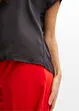 Maglia con inserto in satin, bonprix