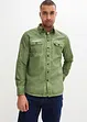 Camicia a maniche lunghe in puro cotone effetto lavato, bonprix