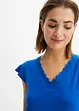 Maglia con pizzo in misto viscosa, bonprix