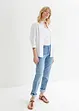 Jeans risvoltabili straight, a vita media, bonprix