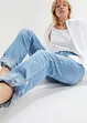 Jeans risvoltabili straight, a vita media, bonprix