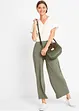 Pantaloni cropped in jersey di viscosa, bonprix