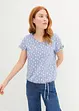 T-shirt fantasia con laccetto, bonprix