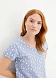 T-shirt fantasia con laccetto, bonprix