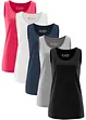 Top lungo in puro cotone (pacco da 5), bonprix
