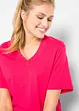 Maglia lunga e larga con scollo a V e maniche corte (pacco da 5), bonprix