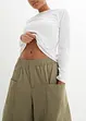 Pantaloni in twill di misto cotone elasticizzato, bonprix