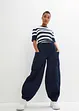 Pantaloni in twill di misto cotone elasticizzato, bonprix