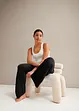 Pantaloni pigiama lunghi con gambe larghe e viscosa, bonprix