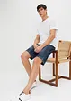 Bermuda elasticizzati in jeans leggero con elastico in vita, slim fit, bonprix