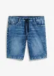 Bermuda elasticizzati in jeans leggero con elastico in vita, slim fit, bonprix