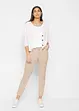 Pantaloni in twill cropped in look usato, bonprix