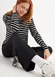 Pantaloni in jersey cropped, vita alta (pacco da 2), bonprix