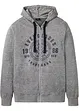 Felpa con zip, cappuccio e taglio comfort, bonprix