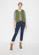 Jeans elasticizzati cropped straight, a vita media, bonprix