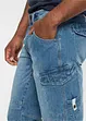 Bermuda cargo lunghi in jeans leggeri, relaxed fit, bonprix