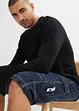 Bermuda cargo lunghi in jeans leggeri, relaxed fit, bonprix