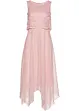 Abito midi in chiffon con pizzo, bonprix