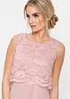 Abito midi in chiffon con pizzo, bonprix