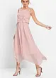 Abito midi in chiffon con pizzo, bonprix