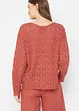 Maglione traforato oversize, bonprix