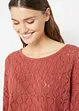 Maglione traforato oversize, bonprix