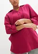 Blusa in mussola di puro cotone con cappuccio, bonprix