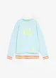 Felpa oversize con bordi colorati in puro cotone, bonprix