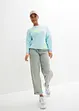 Felpa oversize con bordi colorati in puro cotone, bonprix