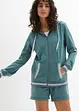 Felpa con zip e cappuccio in puro cotone biologico, bonprix