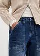 Jeans cargo, a vita media, bonprix