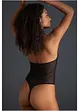 Body con perizoma ouvert in look bagnato, VENUS