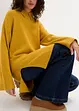 Maglione oversize a collo alto con spacchi laterali, bonprix